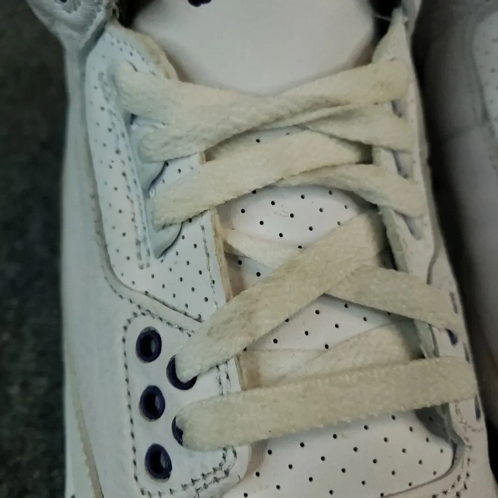 Nike Air Jordan 3 Retro Shoes Youth Boys Size 7 Purple White Sneakers DM0967-105
